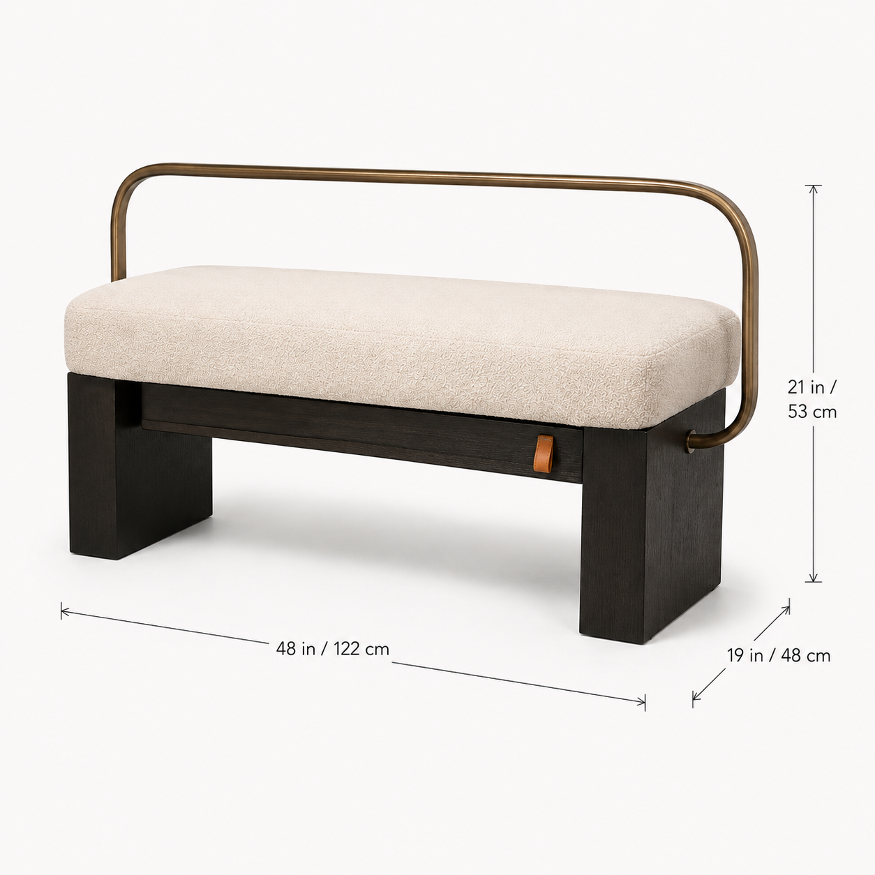 Drapearc Shawl-Rail Bench