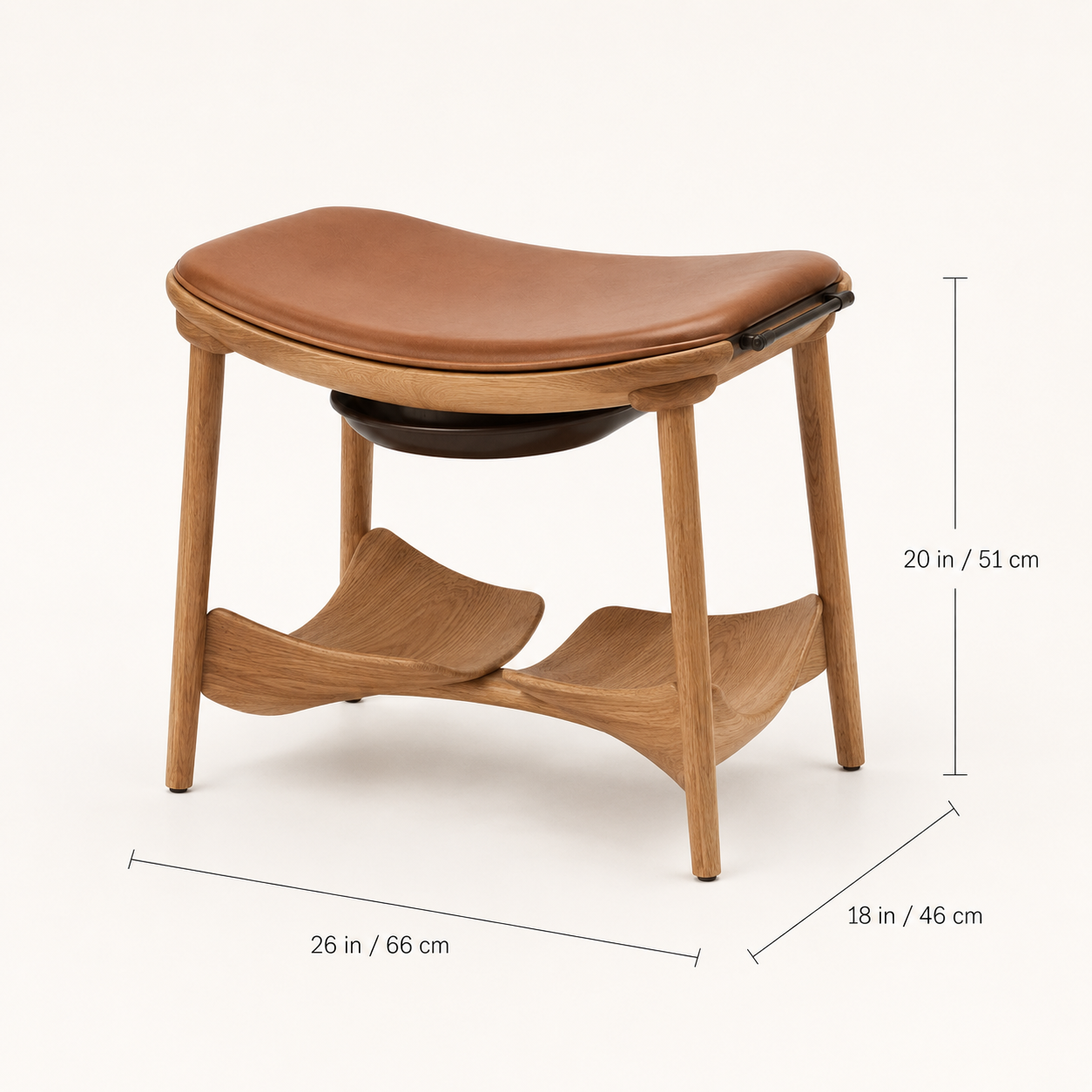 Saddlefold Dressing Stool