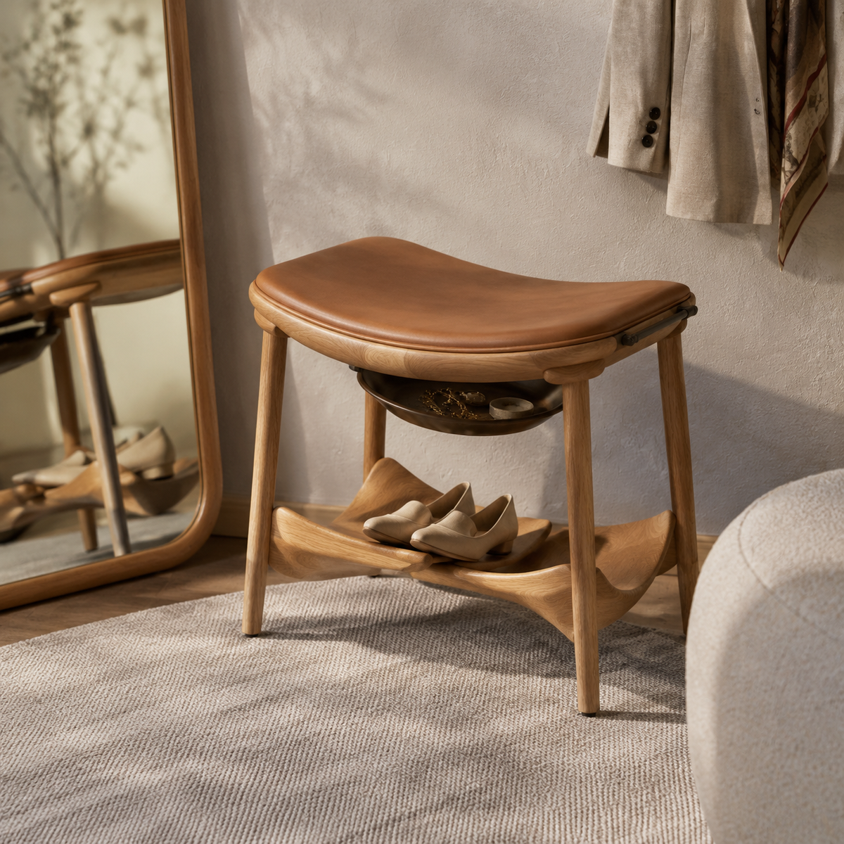 Saddlefold Dressing Stool