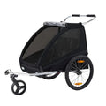 2-Seat Bicycle Trailer and Stroller – Black