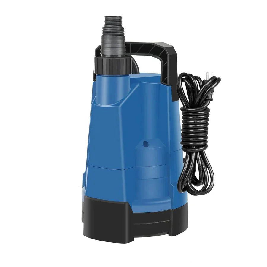 1/4HP Utility Water Pump, 1580GPH Submersible Portable Clean Water Pump for Basement Flooding, Draining, Swimming